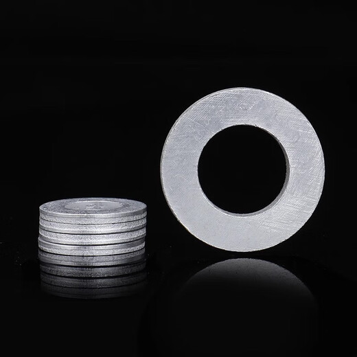Jinchao aluminum gasket aluminum alloy flat pad aluminum gasket M4M5M6M8M10M12M14 M12*24*2.5 (5 pieces)
