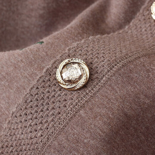 An Zhenxue warm clothes for the elderly, grandma clothes, autumn and winter clothes, middle-aged and elderly women's clothes, mother clothes two-piece set 4055-860 Khaki 4XL recommended 140-155 Jin Jin equals 0.5 kg