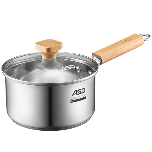 Aistar milk pot 316L stainless steel uncoated food supplement milk pot baby special hot milk cooking noodles instant noodles small soup pot 316L stainless steel milk pot 20cm 3L