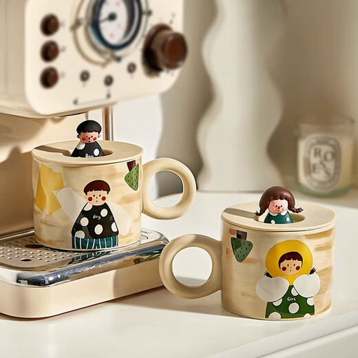 Dimple mug ceramic cup coffee cup couple drinking cup teacher's day gift exquisite color box