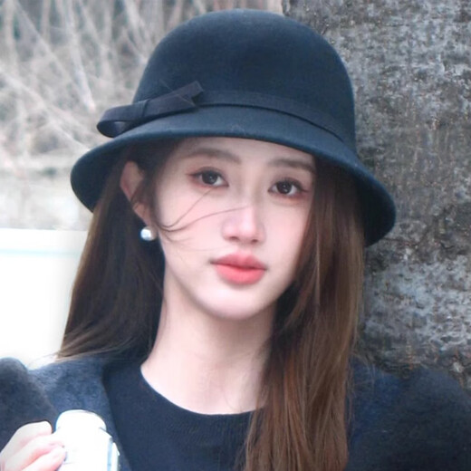 Miao Yijia Top Hat Girl Girl Women Mujeres de otoño e invierno Gat.