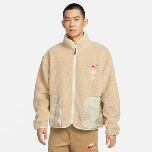 Nike (Nike) Jacke Herren Spring 2024 CNY Dragon Jahr Limited New Drei-Hook Imitation Lamm Stehkragen Sport Casual Clothing FZ6194-126 L