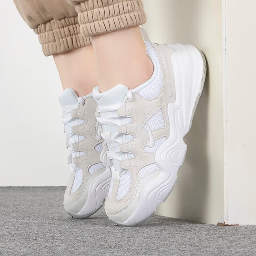 耐克（Nike）女鞋TECH HERA网面透气运动鞋增高休闲鞋老爹鞋ins潮 DR9761-100白色 38