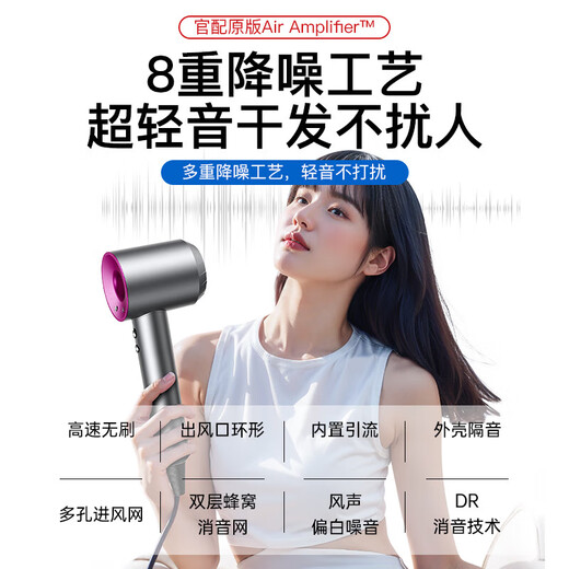 Chizu Huaqiangbei Sen series 4.5 billion negative ions, leafless hair dryer, home silent negative ions, high power, no harm to hair, high speed and high wind Sen hair dryer, constant temperature hair care, peak version, rose red, 4.5 billion negative ions, hair care, silent style/5 seconds quick drying, top ten brands of hair dryers, dynamic hot and cold air hair care, 1.8 meters long
