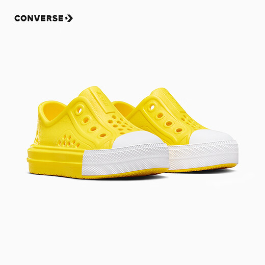 Converse Converse Kinderschuhe Jungen und Mädchen Sommer Neue Babyhöhlenschuhe niedrige Top Sandalen A06668C Gelb 24 [Vorgeschlagene Fußlänge 15 cm]