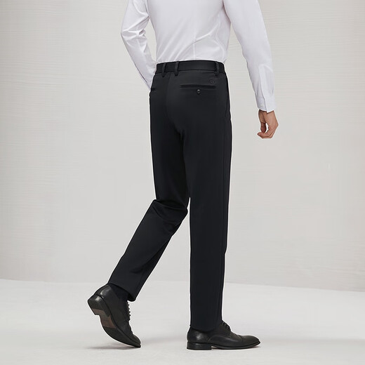 Qipai Knitted Stretch Men's Suit Pants Spring and Autumn Thick Business Casual Wool Comfortable Straight Pants