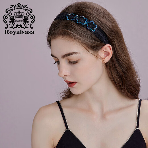 Royal sasa royal salsa headband wide-brimmed headband imitation crystal lace fabric star hairpin hairpin head jewelry head flower