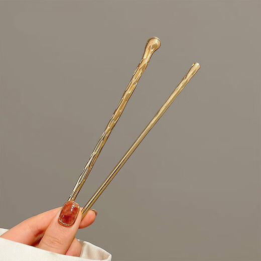 Qindu Metal Simple Modern Daily Updo Hairpin Women's One-word Cold Style Hairpin Ancient Style Hanfu Hairpin Versatile Hair Tear Four-piece Set