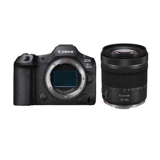 Canon r5 second generation full-frame professional mirrorless camera EOS R5 Mark II 8K video professional camera vlog shooting r52 flagship digital camera R5 second generation stand-alone + RF24-105STM disassembled lens Package 2 Daily shooting Add tripod and other playable accessories