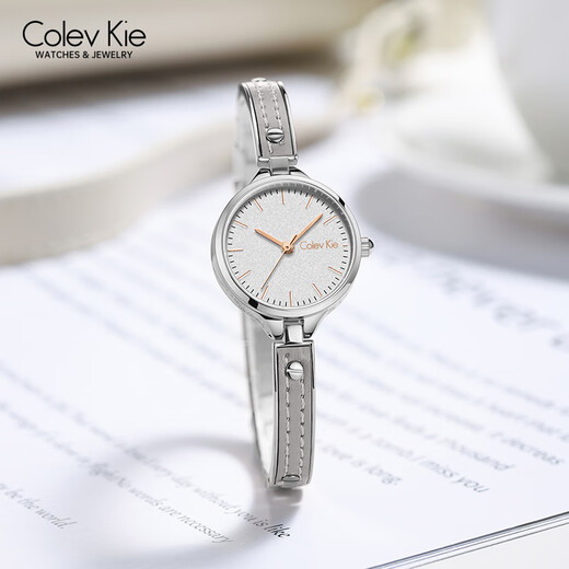 Colevkie birthday gift for girls, thoughtful, high-end and practical gift for girlfriend, wife, best friend, niche exquisite wedding anniversary, silver moon gray (gift box + bracelet + necklace)