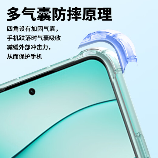 Langke applies to Redmi Note14 mobile phone case Redmi lens full-inclusive four-corner outer airbag anti-fall protection case ultra-thin fully transparent soft shell simple bare metal hand feeling mobile phone protection case