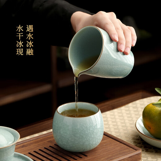 Teacher Dan Lihua Ru Kiln Tea Cup Master Cup Single Cup High-end Birthday Gift Special Gift Box Ice Flower Lotus Cup
