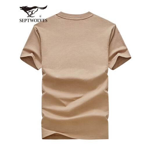 SEPTSWOLVES T-shirt à manches courtes LETTRES DE COUCHE ROUNDE MENS MENS LOGO BASE EN BASE BASE MOLITE MENS MENS CASSOCH