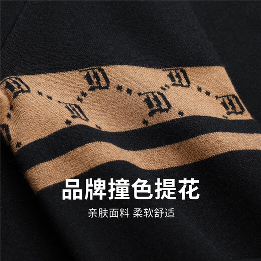 Dances with Wolves Velvet and Thickened Cardigan Wool Jacket Men's 2025 Autumn and Winter New Warm V-neck Sweater Jacket 2042 Black 001 L (175)