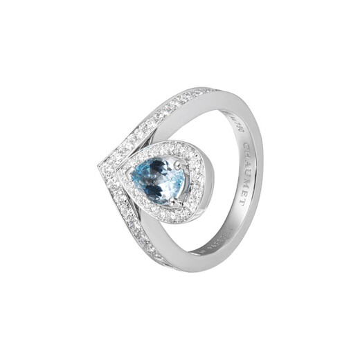 CHAUMET buyer purchasing agency, you will get 3 for every fake one, Chaumet Josephine series white gold full diamond sapphire ring, women's model, white gold 48
