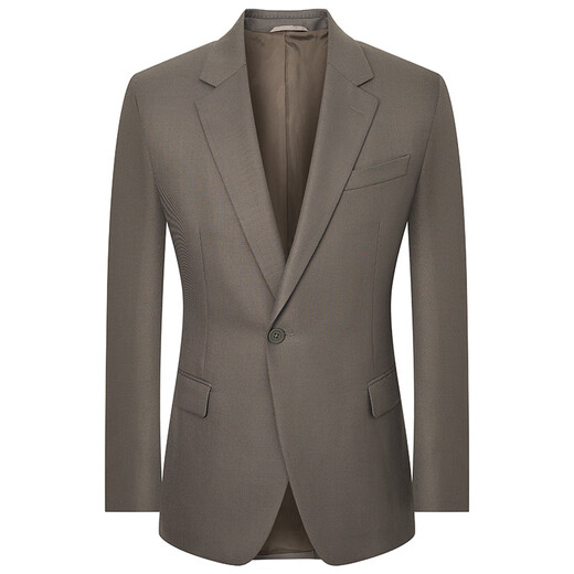 Annunciation Bird Suit Men's Autumn Men's Light Formal Suit Glossy Slim Version One Button Suit Pants Suit Men Light Apricot Twill 50 B(180/104) /Please note waist or trousers