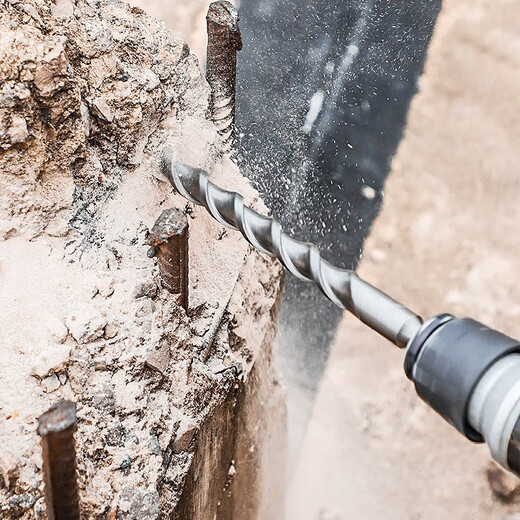 Niuxiang electric hammer drill bit through wall concrete drill bit tungsten steel extended square shank round shank impact slotting drill bit tungsten steel drill bit square shank 6*110