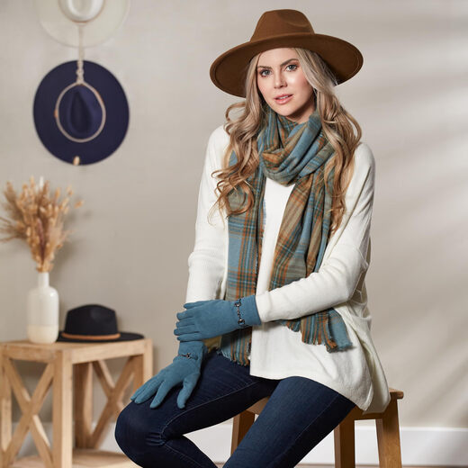 Hadley WrenWren Stella Wide Brim Fedora Hat Women's Brown One Size