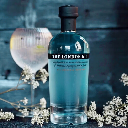 JiTu金典淡蓝色LONDON N1 GIN伦敦一号金酒英国进口珍正产自伦敦 700mL