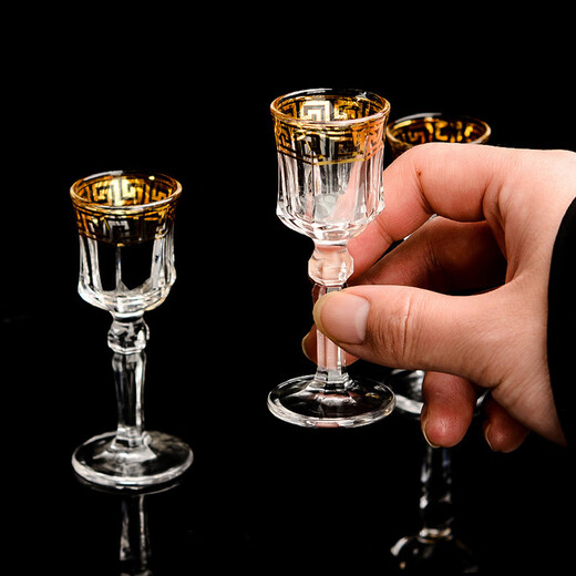 Porcelain high-end gift box, liquor dispenser set, luxury water set, wine set, shot glass, goblet, glass set for gift giving, 10 pots, 10 cups gift box gift bag (vertical stripe style)