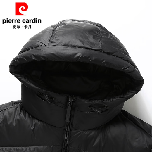 Pier Cardin Marke Black Gold Cotton Jacket Herren Winter verdickte kalte-resistente und warme Kapuze-Baumwolljacke mit Kurzpaarer Brotanzug yR681 Schwarze Männer und Frauen gleiche Style M [105-125jin [Jin gleich 0,5 kg]]