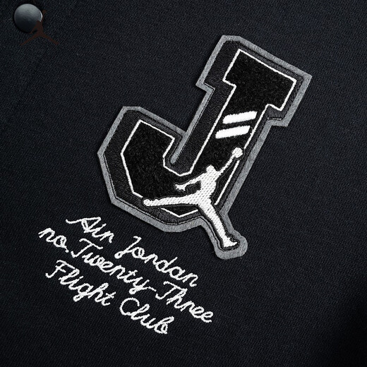 NIKE JORDAN Nike AJ children's shirt 2025 spring new comfortable terry children's long-sleeved shirt black 120/60(6)