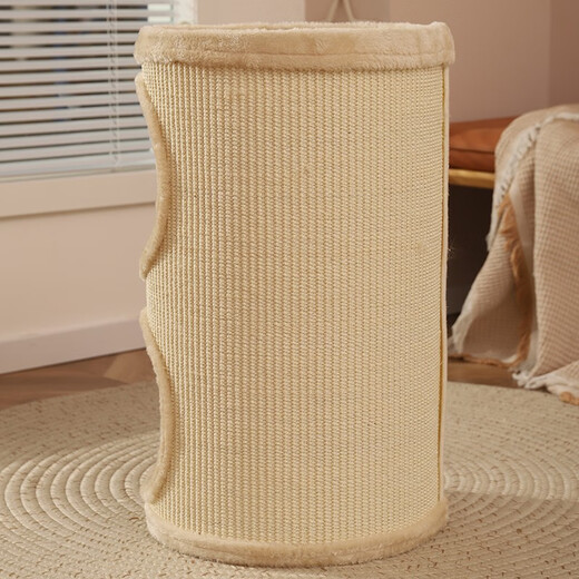 Huayuan pet equipment (hoopet) cat nest, cat climbing frame, integrated cat tree, plush warm cat house, double-layer cat scratching board, sisal bucket, cat toy, cat climbing frame, beige sisal bucket (available for multiple cats, no spring couplets)
