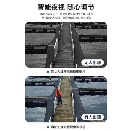 纽曼家用AI摄像头无线手机远程监控器360度无死角带夜视全景旋转球机全彩追踪语音对讲农村室外防水