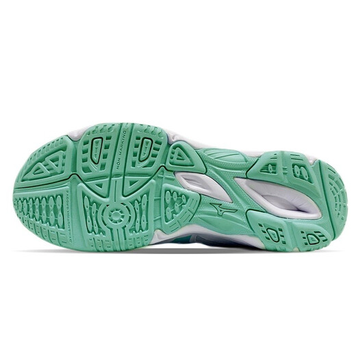 Mizuno (MIZUNO) volleyball shoes, comprehensive indoor and outdoor training shoes, men's and women's badminton shoes, table tennis shoes, breathable shock-absorbing sports shoes V1GA218111 white/green 41=265MM
