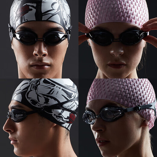 Speedo Edge Seiko swimming goggles high-definition waterproof and anti-fog swimming goggles swimming training equipment for men and women, black/transparent