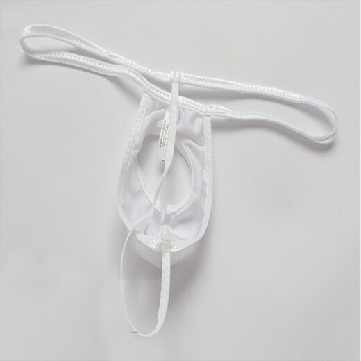 Open hole T-string men's underwear breathable stretch mid-waist T-string pants One size fits all 160Jin Jin equals 0.5kg Inside Silver One size fits all