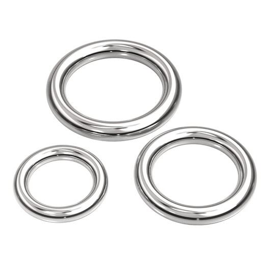 Tianzhuo Hardware 304 stainless steel traceless ring circle O-ring hanging ring solid seamless steel ring hammock yoga connection ring steel ring wire diameter 3*inner diameter 30 5 pcs no solder joints