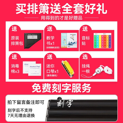 YTK 易学排箫16/18管初学专业演奏民族吹奏乐器儿童小学生入门排笛 【新款】16管米棕色+送好礼