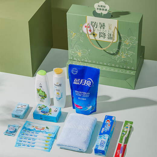 Casas privadas Conjunto de caja de regalo de enfriamiento antialteo para regalos de negocios Suministros de enfriamiento personalizados Paquete de regalo Condolencias de alta temperatura Corro de verano