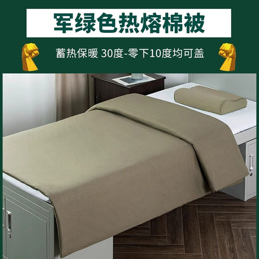 际华 3565军绿被子正宗可盖宿舍军训被手工叠被热熔棉被 军绿色 5斤