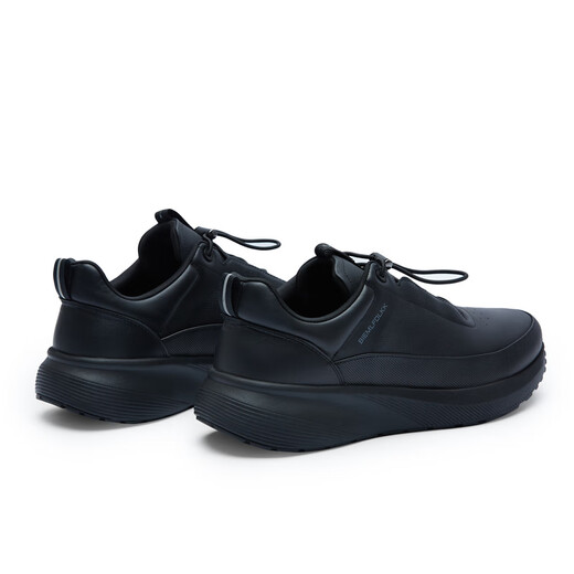 Biyinlefen Antibacterial and Deodorant Spring and Autumn Men's Shoes Light Business Versatile Casual Lace-Free Leather Shoes Cowhide 07 Black 43 (265mm)