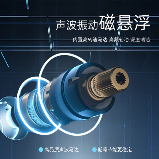 KONKA Electric Toothbrush Small Star Diamond Sonic Magnetic Levitation Fully Automatic Sterilization Purple Light Sterile Chamber Rechargeable Smart Soft Hair Men and Women Adult Gift Box Waterproof Single Experience Pack Lilac + 2 Brush Heads + Purple Light Chamber