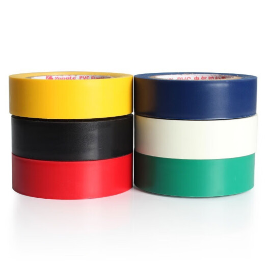 Bingyu BJ309PVC electrical insulation tape wire and cable tape red 18mm*20m (6 rolls)
