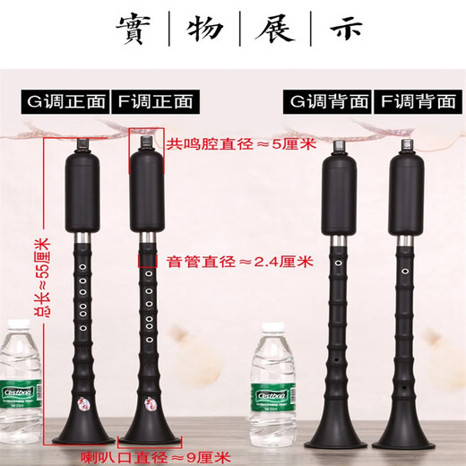 巴乌乐器竖吹演奏小学生初学入门大音量G/F调 单管乐器定制款 F调+包+指法表