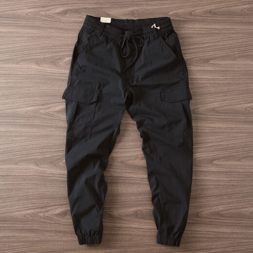 
Commander Bear Spring and Autumn Work Pants Men's Light Outdoor Trendy Outdoor Fashionable Pants Elastic Belt Trendy Pants Men Khaki #15696 Pockets Can be Belted 3XL 145-160Jin [Jin equals 0.5 kg]