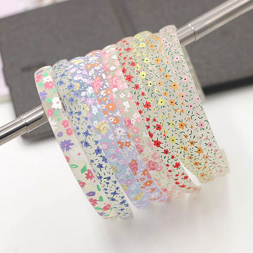 Sai Meiren headband for women, Japanese and Korean pastoral style floral hairpin for adults and children, pressed hair, frosted, cute, fashionable, resin pink headband, Chinese Valentine's Day, birthday gift, mixed color No. 3 + mixed color No. 4