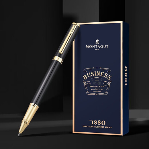 梦特娇【热门商品】礼遇系列签字笔成人商务男士女士办公高档礼品套装金属宝珠笔高颜值送老师定制刻字 黑丽雅（单只）送3只笔芯
