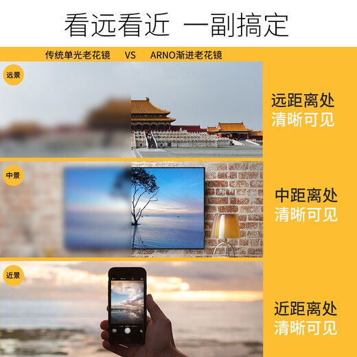 
ARNO FOCUS ON YOUR EYES reading glasses for men, long and near, imported from Germany, automatic zoom color change elderly reading glasses A1050B 150 degrees