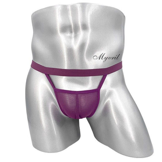 Wen Shiou men's sex double thong new style tight and sexy transparent mesh rear open gear without taking off men's underwear gay confidential black 90-160Jin [Jin equals 0.5 kg] inside wear