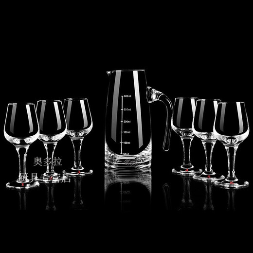 National standard liquor tasting glass crystal glass tasting cup 50ml goblet tulip wine tasting glass set one or two glasses 50ml national standard wine glass single (no label)