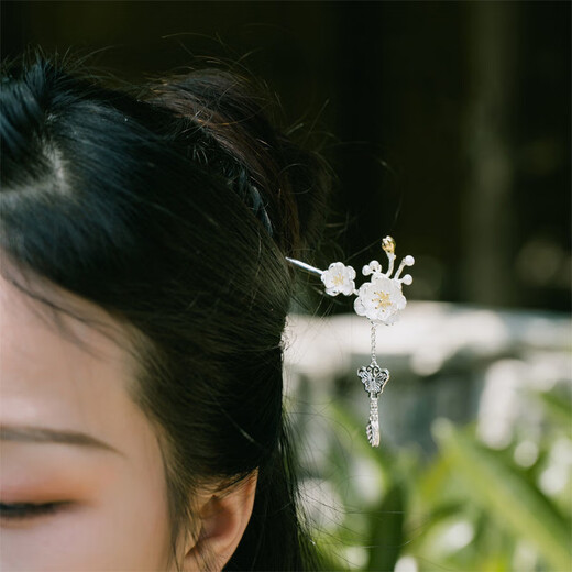 Hairpin, ancient style girl's birthday gift for best friend, silver hairpin, Chinese style walking tassel hairpin, new Chinese style hairpin, plum blossom hairpin