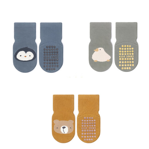 
licheers floor socks 1-3 years old baby anti-slip socks children toddler shoes and socks baby summer cool socks 3 pairs M size