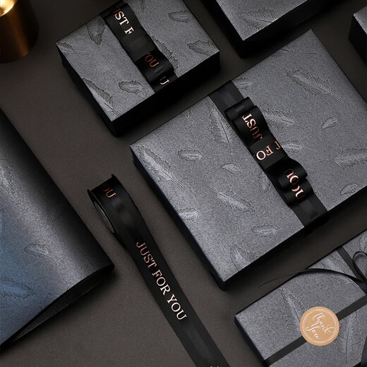 DOROCH gift wrapping paper 2 pieces, black wrapping paper, birthday souvenirs, flowers, new year gifts, sticky notes and prizes