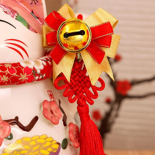 Ji Shanyuan, Lucky Cat Ornema Piggy Bank, salon Wine Cabinet Shop Company Office Decoration Opening Craft Gift, 9 pouces Gold Fortune Abacus