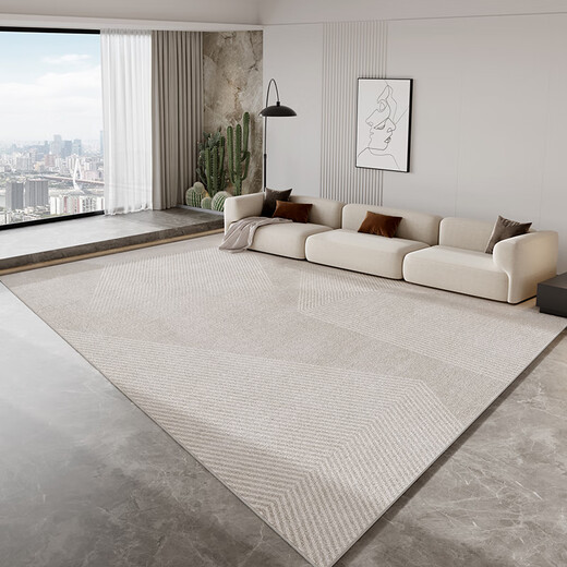 Stopp-Teppich Wohnzimmer 2024 Neues leichter Luxus-High-End-Sofa-Bodenmatte ohne Waschen und löschbares Haushalt wasserdichtes Schlafzimmer Dicke Tianjin Qingqiang-10283 140 cm*200 cm [umweltfreundlich und geruchlos]